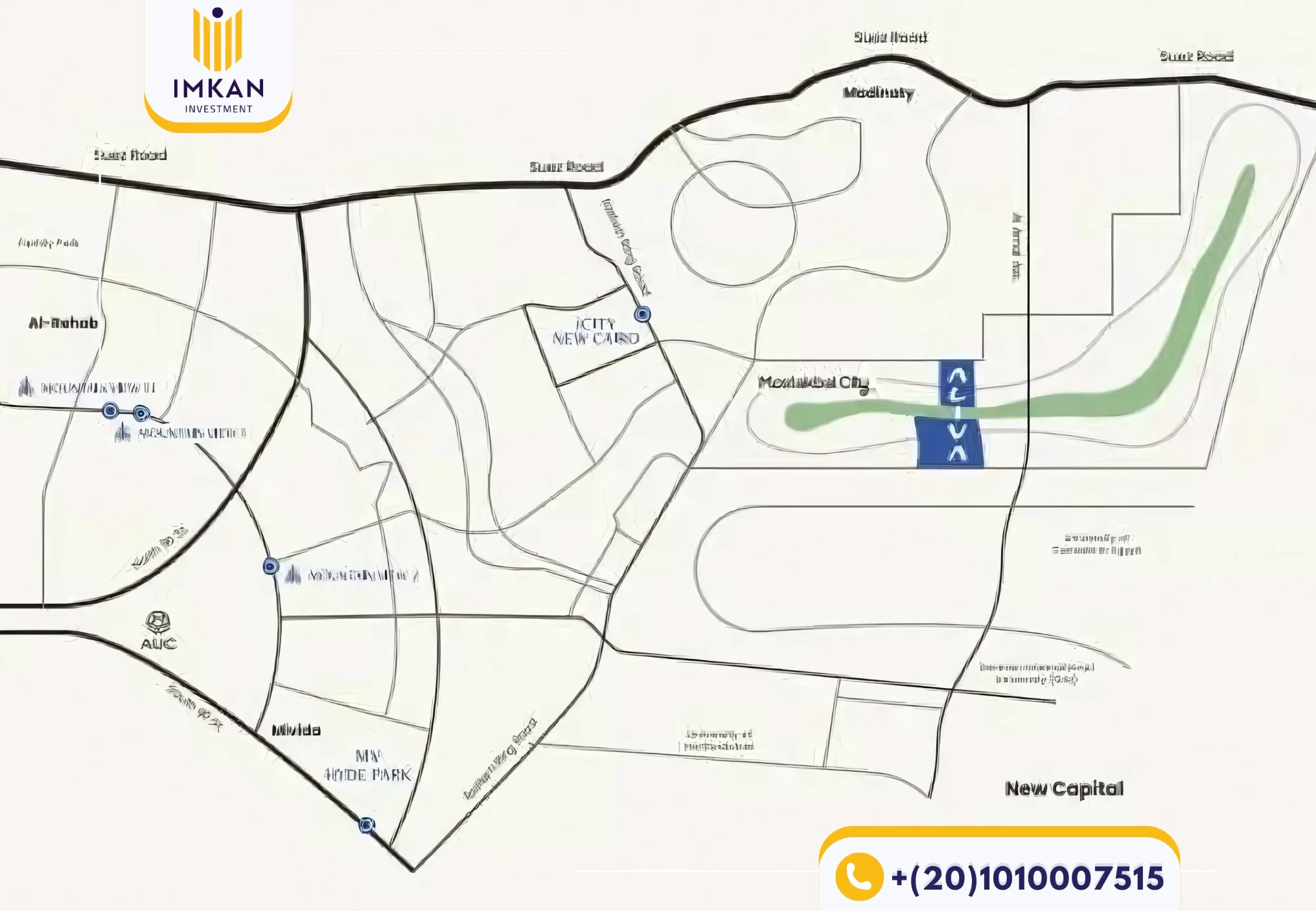 Location of Compound Aliva Mountain View Mostakbal City