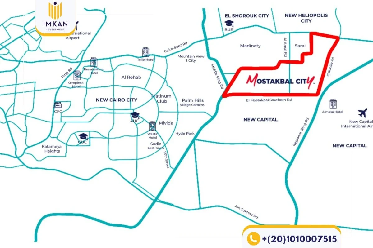 Map of Mostakbal City